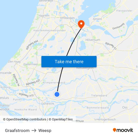 Graafstroom to Weesp map