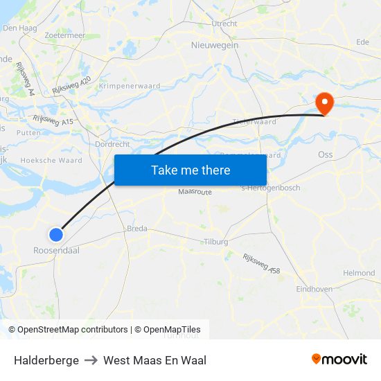 Halderberge to West Maas En Waal map