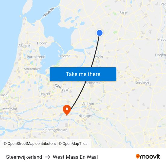 Steenwijkerland to West Maas En Waal map