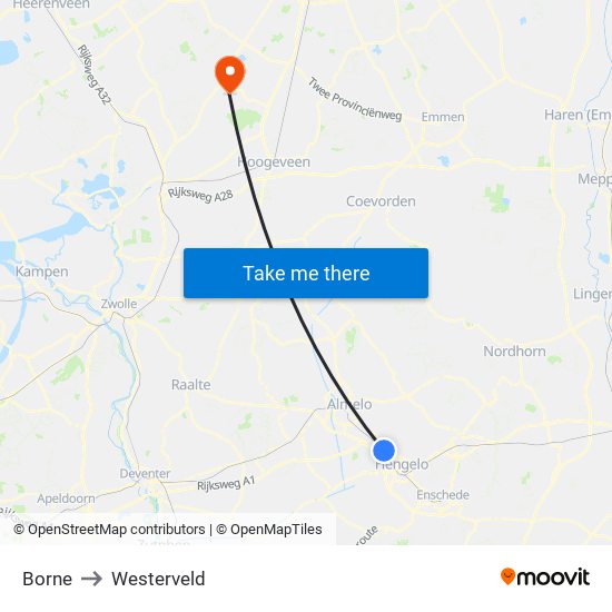 Borne to Westerveld map