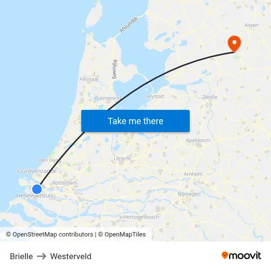 Brielle to Westerveld map