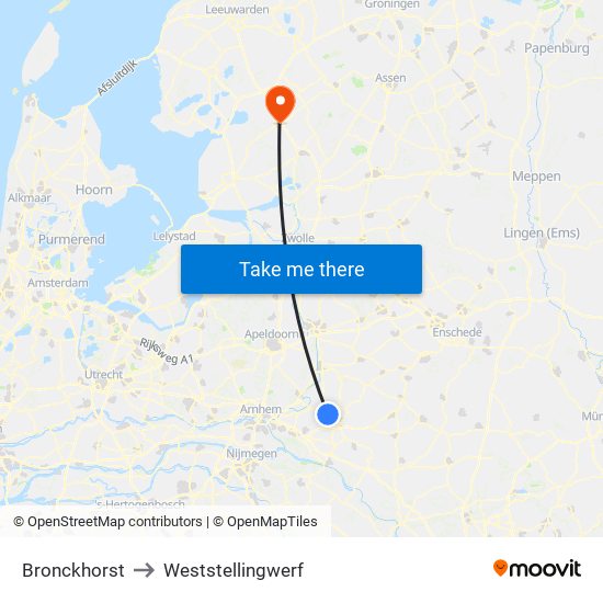 Bronckhorst to Weststellingwerf map
