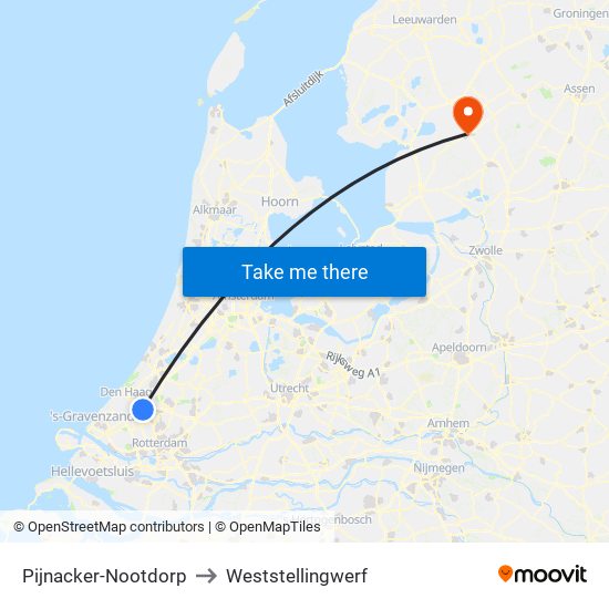 Pijnacker-Nootdorp to Weststellingwerf map