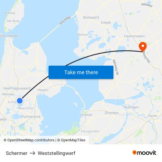 Schermer to Weststellingwerf map