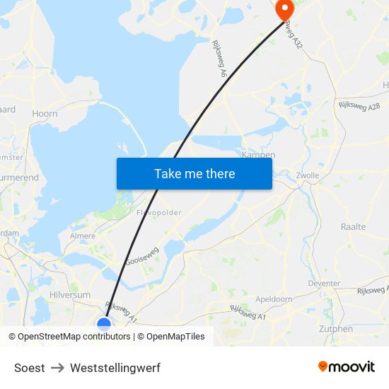Soest to Weststellingwerf map