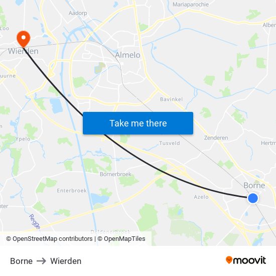 Borne to Wierden map