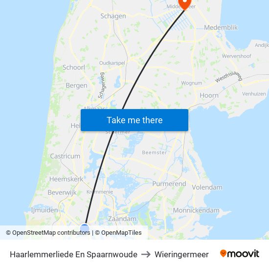 Haarlemmerliede En Spaarnwoude to Wieringermeer map