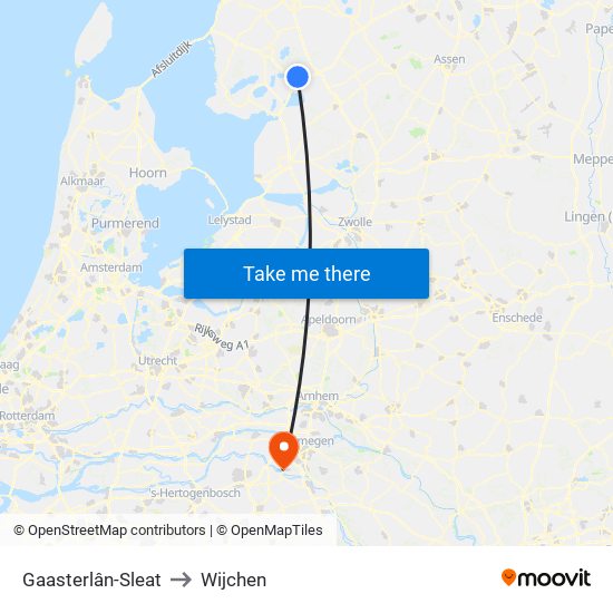 Gaasterlân-Sleat to Wijchen map