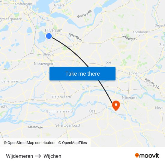 Wijdemeren to Wijchen map