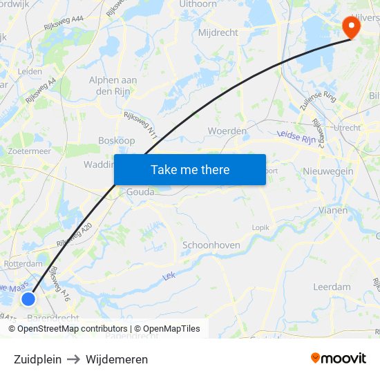 Zuidplein to Wijdemeren map