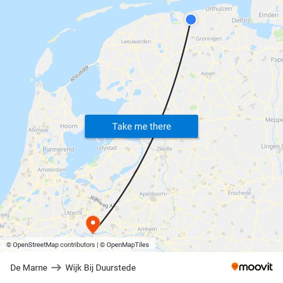 De Marne to Wijk Bij Duurstede map