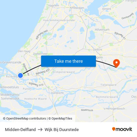 Midden-Delfland to Wijk Bij Duurstede map