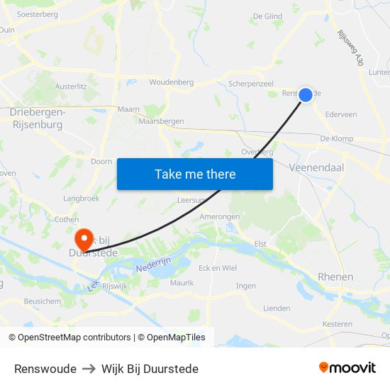 Renswoude to Wijk Bij Duurstede map