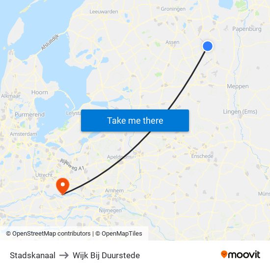 Stadskanaal to Wijk Bij Duurstede map