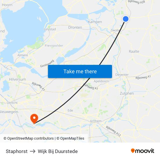 Staphorst to Wijk Bij Duurstede map