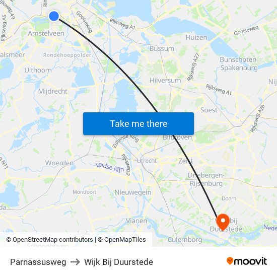 Parnassusweg to Wijk Bij Duurstede map