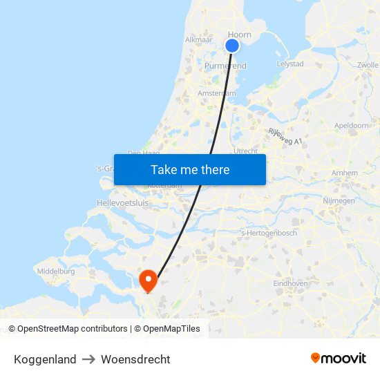 Koggenland to Woensdrecht map