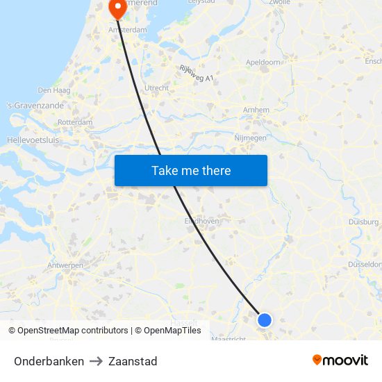 Onderbanken to Zaanstad map