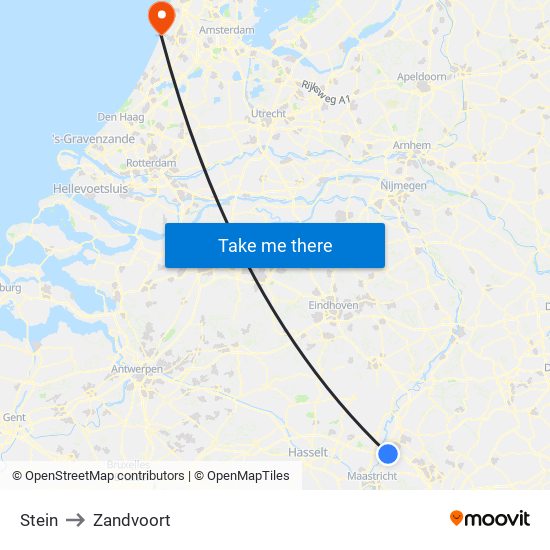 Stein to Zandvoort map