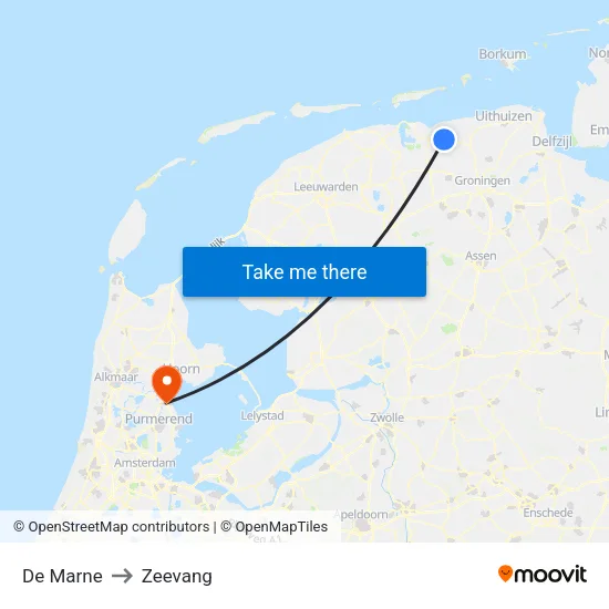 De Marne to Zeevang map