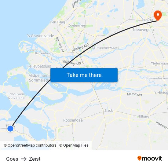 Goes to Zeist map