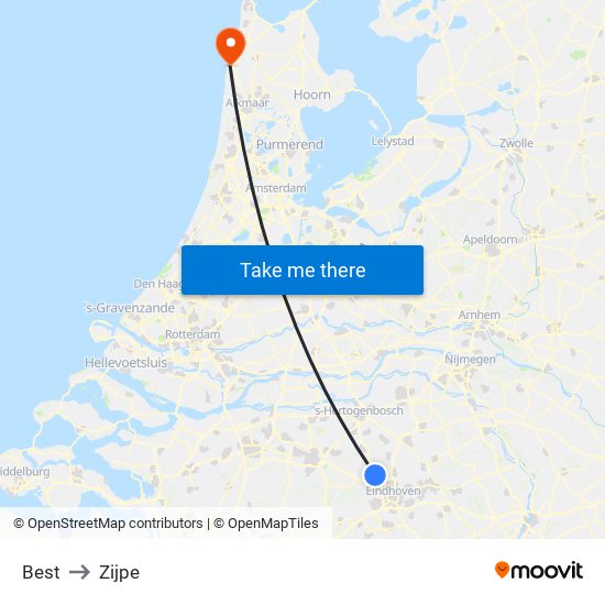 Best to Zijpe map