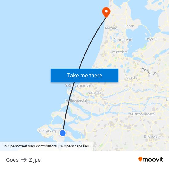 Goes to Zijpe map