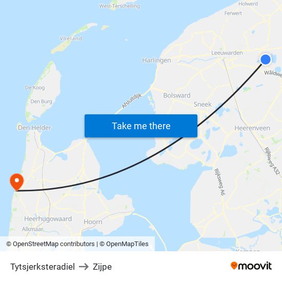 Tytsjerksteradiel to Zijpe map