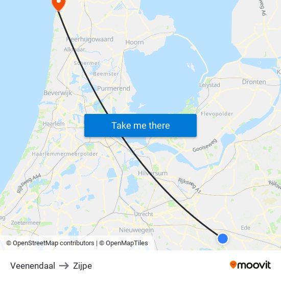 Veenendaal to Zijpe map