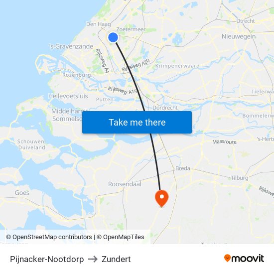 Pijnacker-Nootdorp to Zundert map