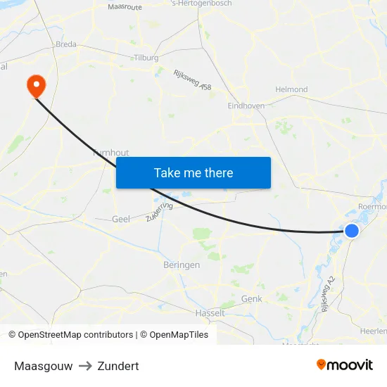 Maasgouw to Zundert map