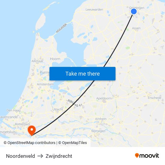 Noordenveld to Zwijndrecht map