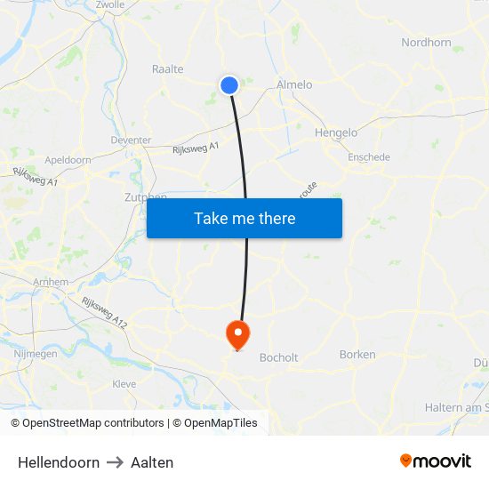 Hellendoorn to Aalten map