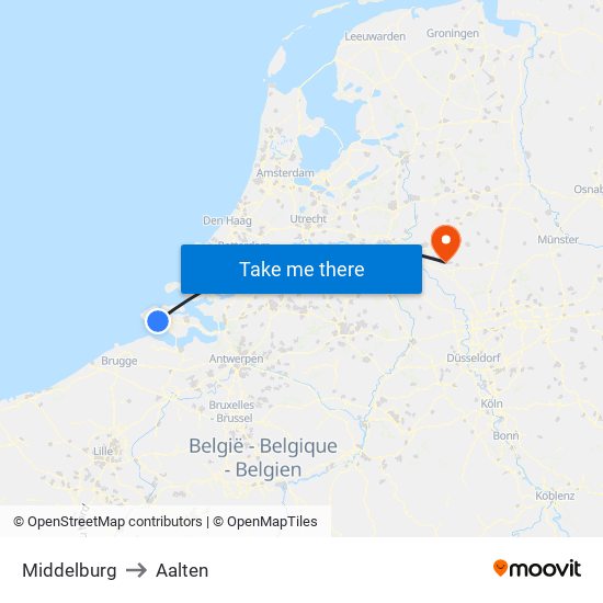 Middelburg to Aalten map