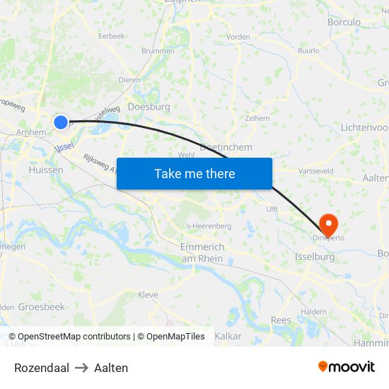 Rozendaal to Aalten map