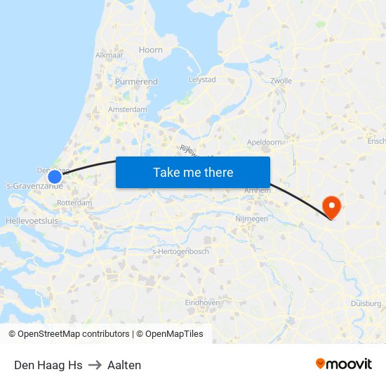 Den Haag Hs to Aalten map
