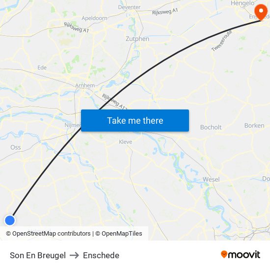 Son En Breugel to Enschede map