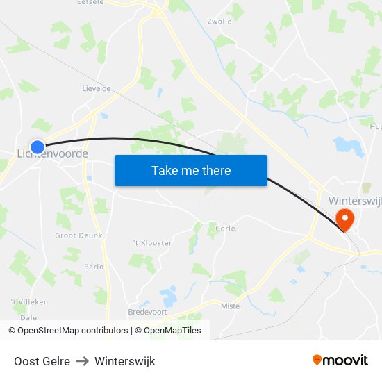 Oost Gelre to Winterswijk map