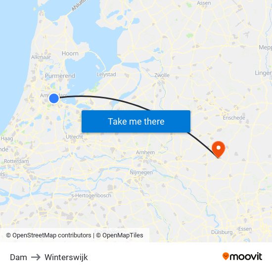 Dam to Winterswijk map
