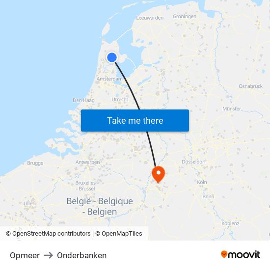 Opmeer to Onderbanken map