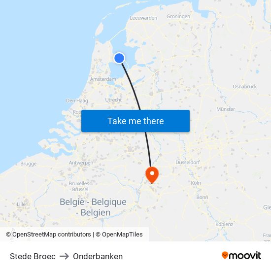 Stede Broec to Onderbanken map