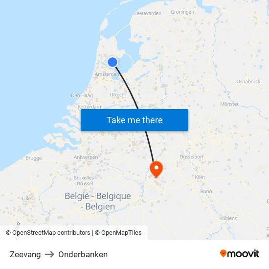 Zeevang to Onderbanken map