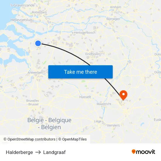 Halderberge to Landgraaf map