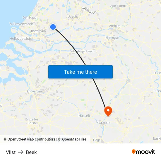 Vlist to Beek map
