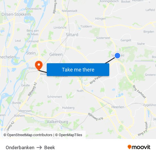 Onderbanken to Beek map