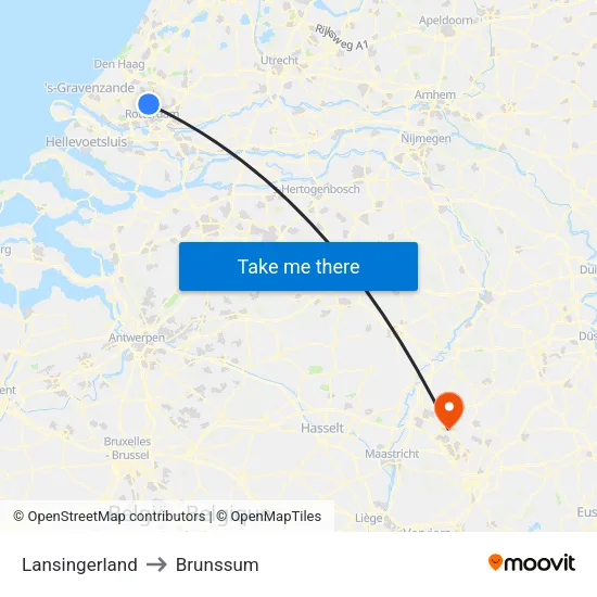 Lansingerland to Brunssum map
