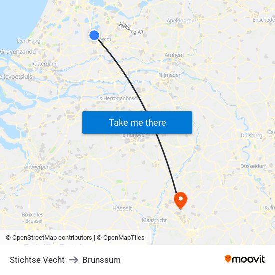 Stichtse Vecht to Brunssum map