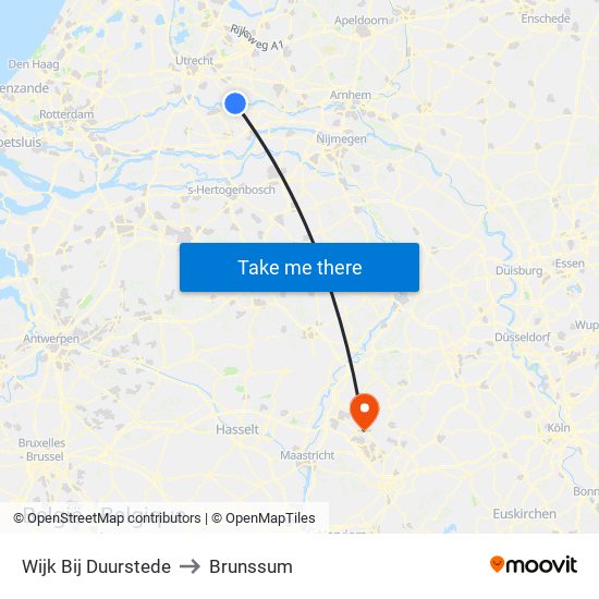 Wijk Bij Duurstede to Brunssum map