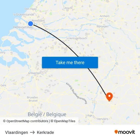 Vlaardingen to Kerkrade map