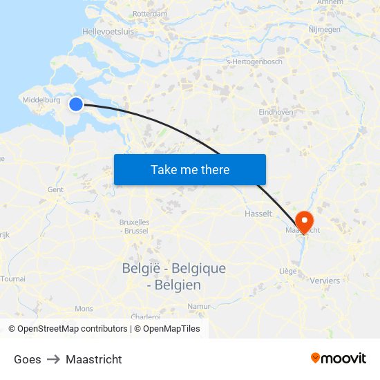 Goes to Maastricht map